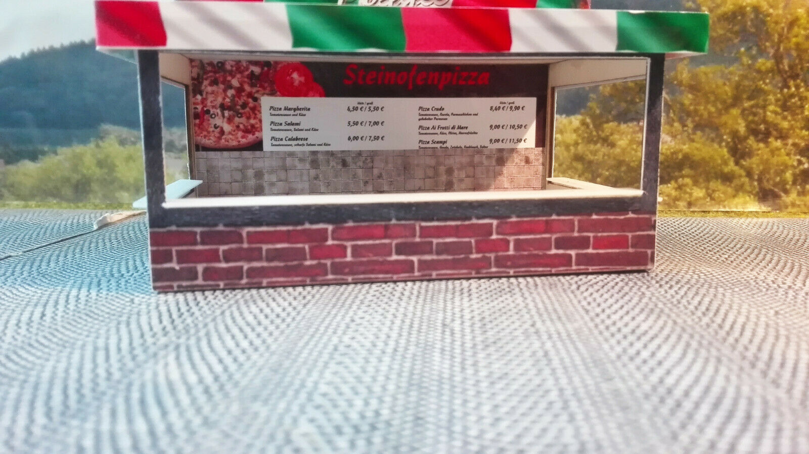 Pizzastand | Pizzeria | für Rummel oder Straßenfest |Lasercut Bausatz 1:87 Pizzastand | Pizzeria | für Rummel oder Straßenfest |Lasercut Bausatz 1:87