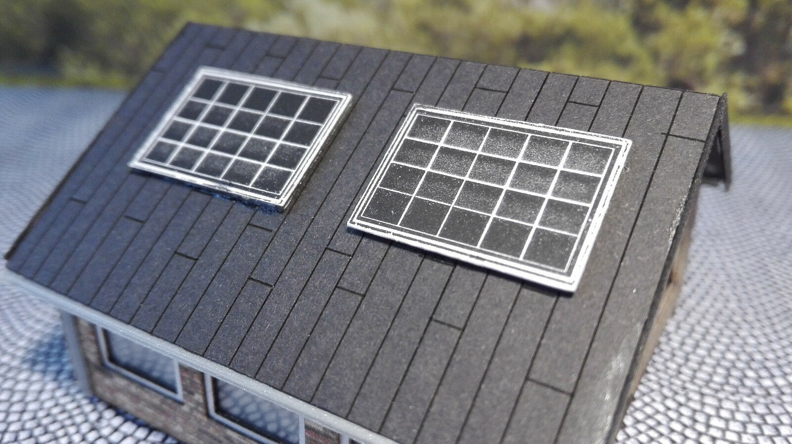 12 Solarmodule für vorhanden Häuser | Spur N 1:160 | Solarzellen Bausatz