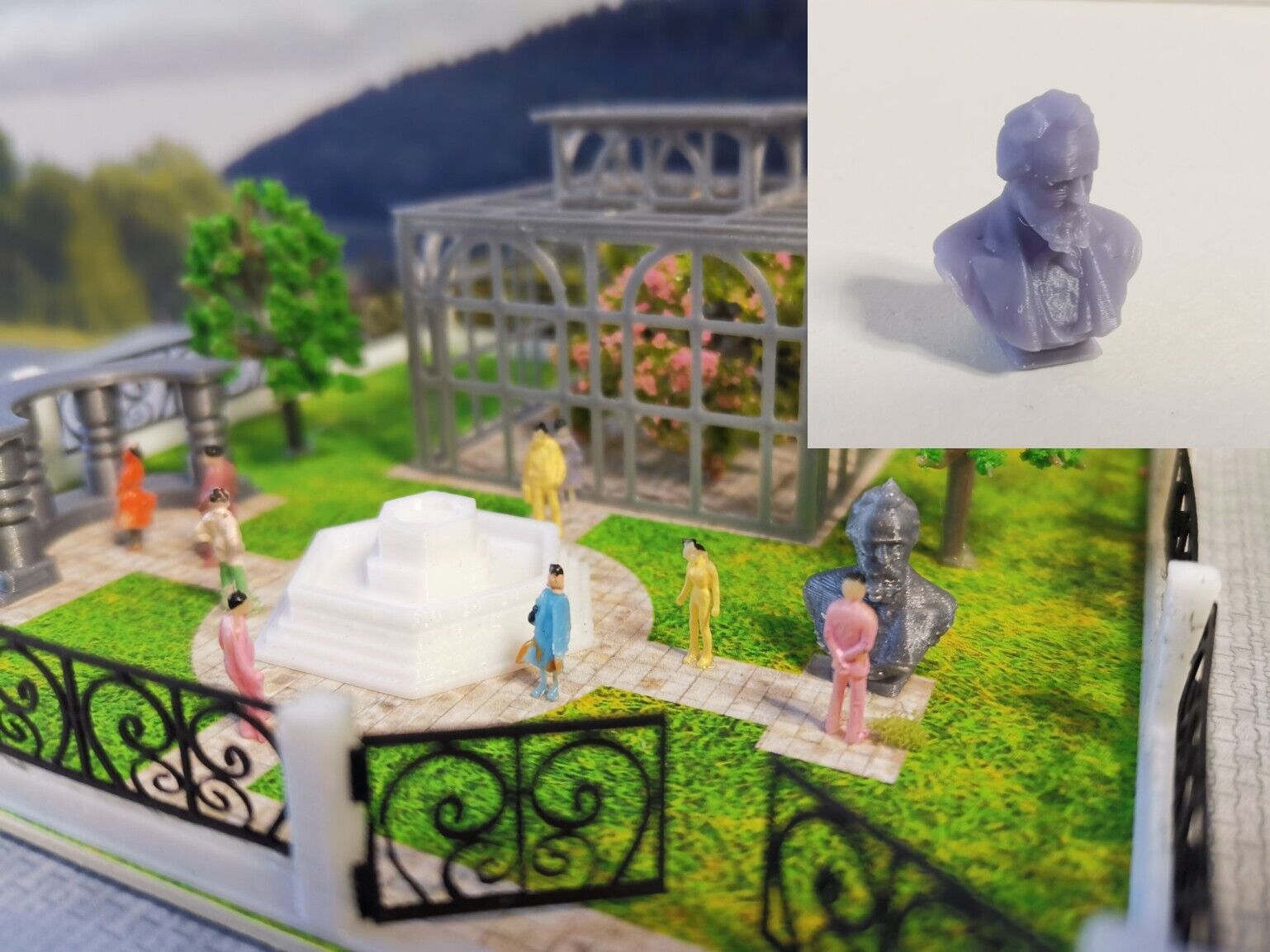 Statue Spur Z | Fertigmodell | 1:220 grau