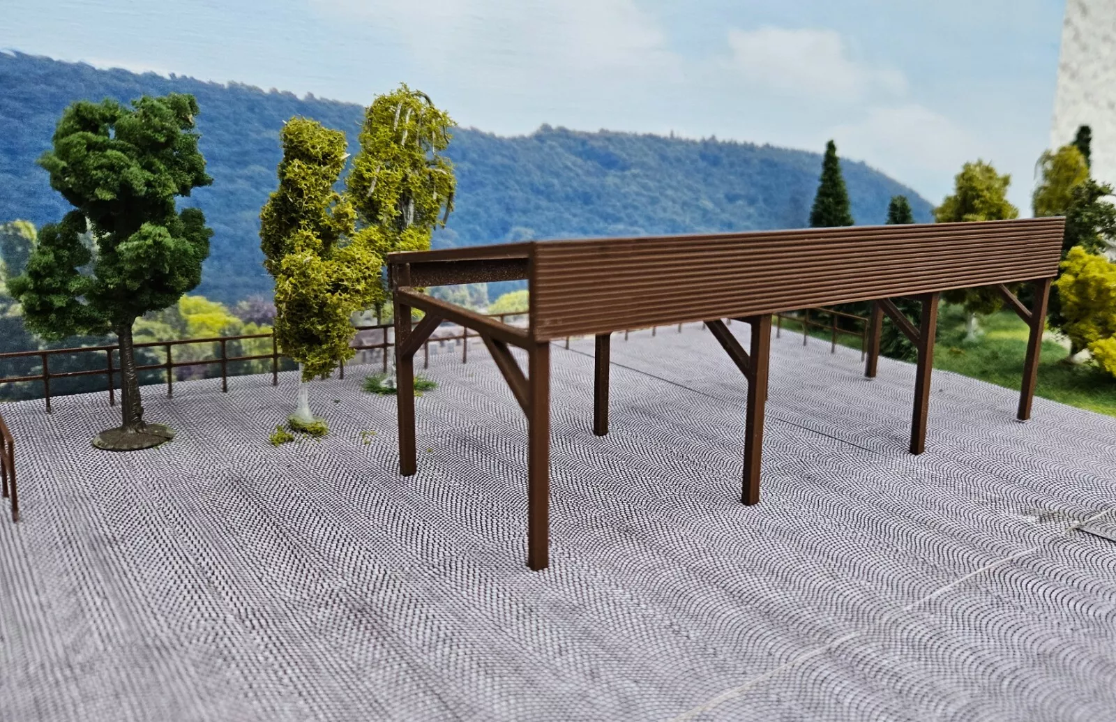 Carport für Baumaschinen | Spur H0 | 1:87 | Bausatz