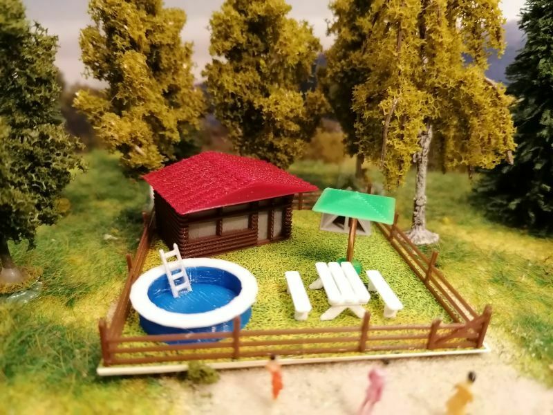 Schrebergarten mit Pool Spur N | 1:160