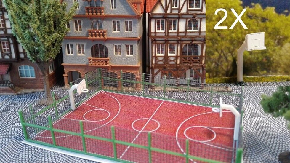 2x Basketballkorb | 1:160 | Bausatz Spur N