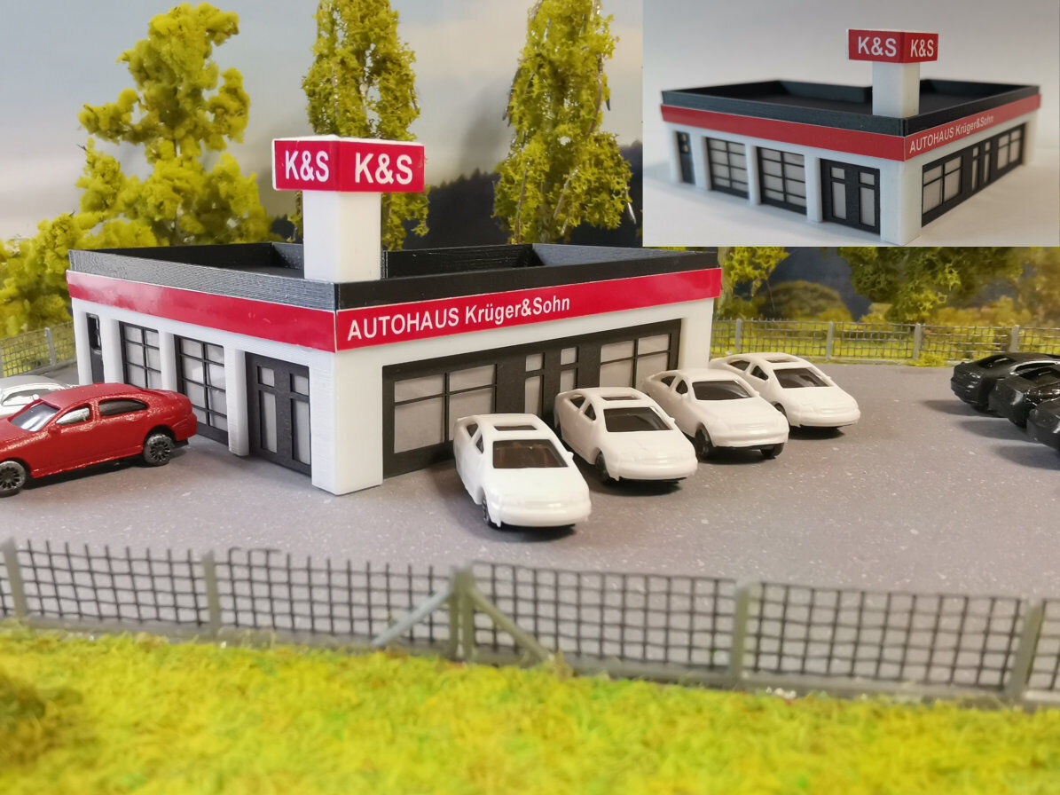 modernes Autohaus | Autohandel Spur Z | 1:220