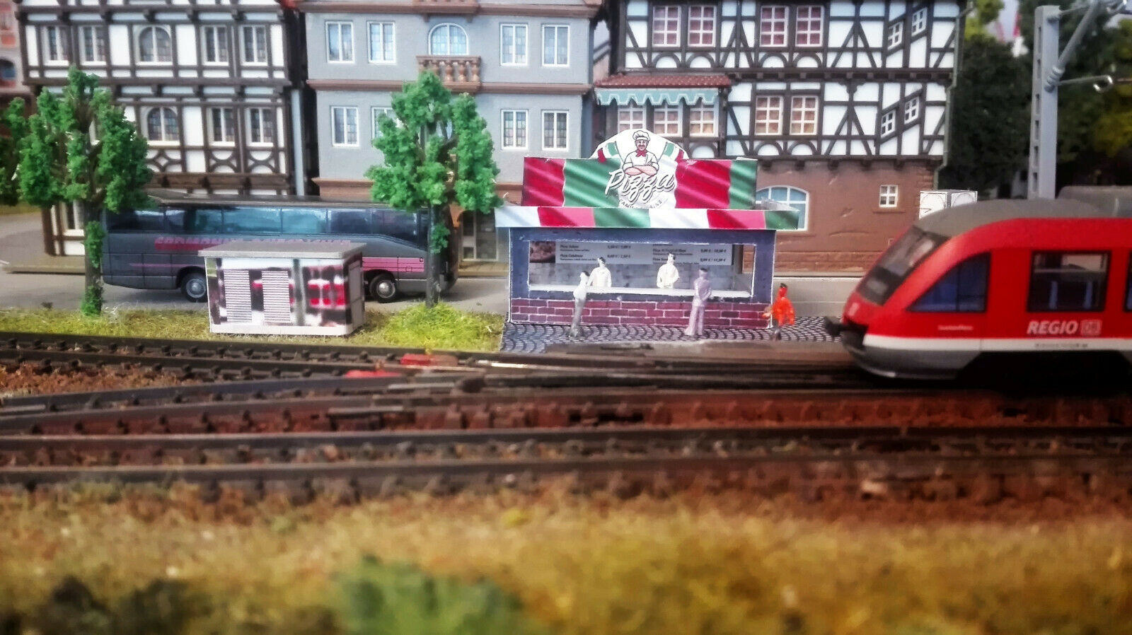 Pizzastand | Pizzeria | für Rummel oder Straßenfest |Lasercut Bausatz