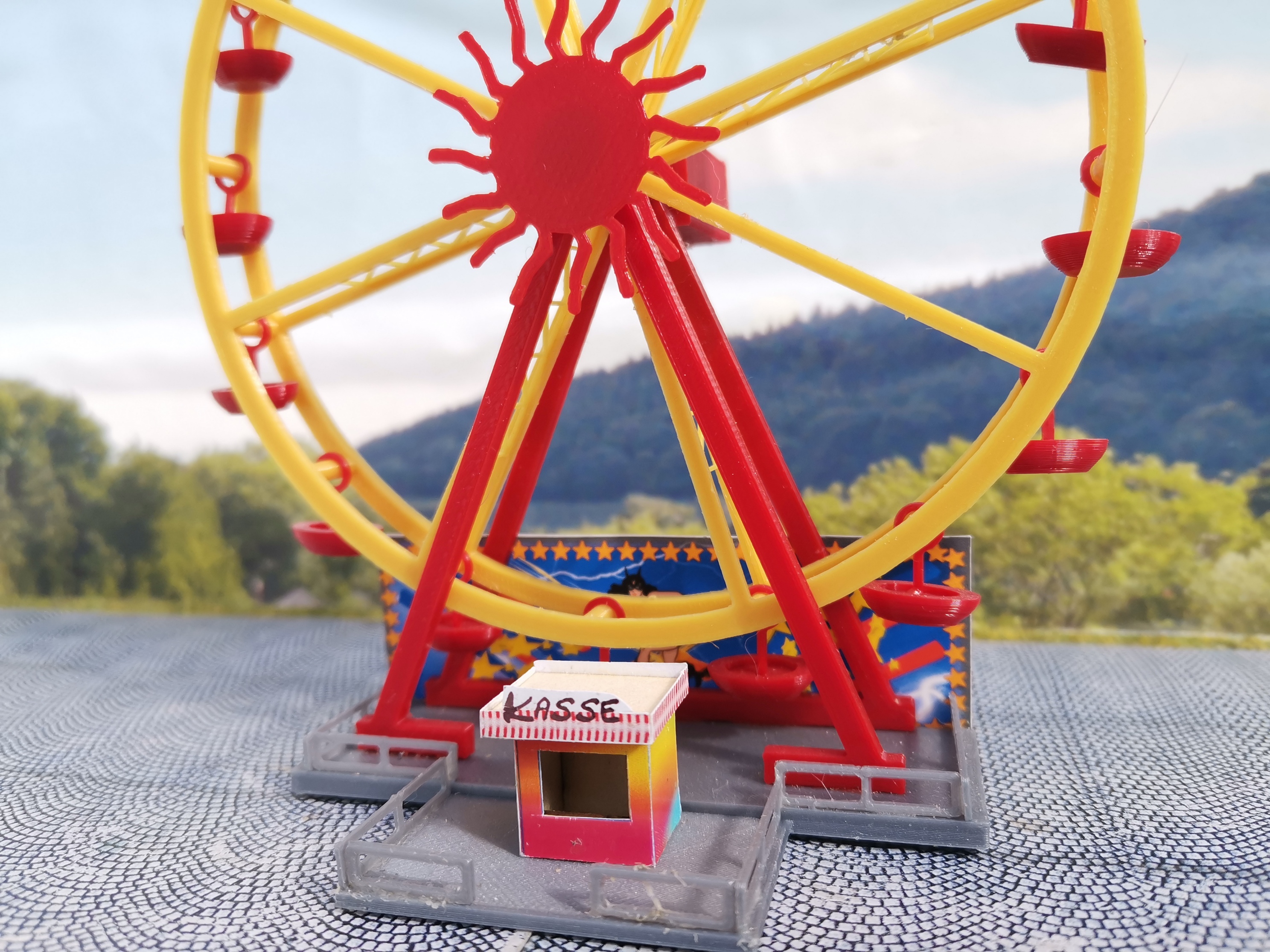 Riesenrad 1:160 | Fahrgeschäft Karussell Bausatz| Standmodell Spur N |