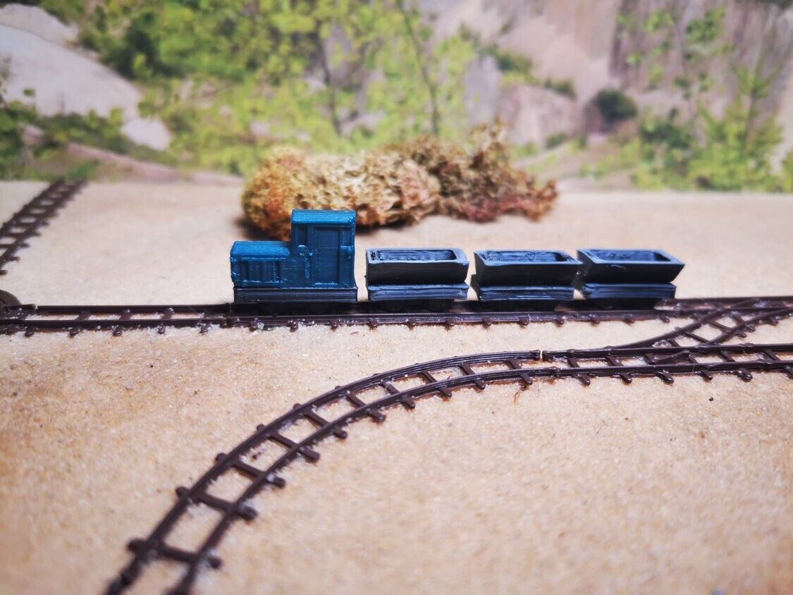 Feldbahn-Set 1 x Diesellok + 3 Loren Spur N | Bausatz