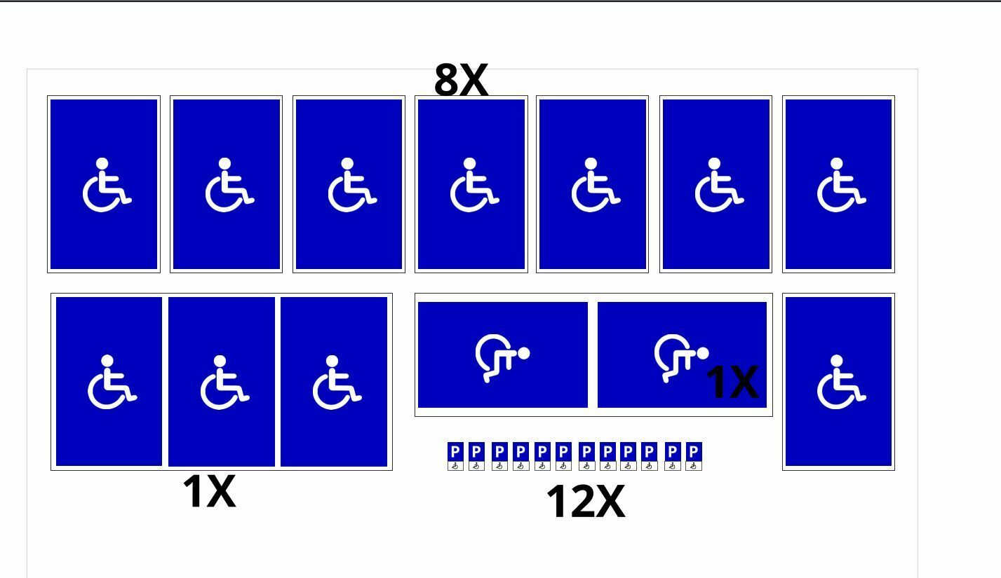 Parkplatz Behinderte / Versehrte | Spur N 1:160 | Fotokarton