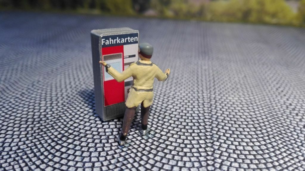Fahrkartenautomat mit LED Ticketautomat DB H0 |Bahnsteig| Bahnhof