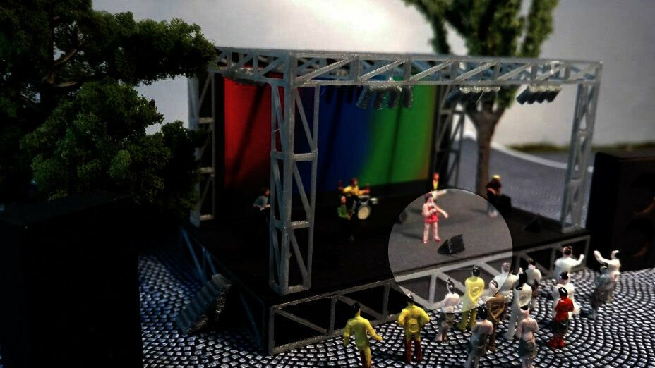 5 Stück Monitorboxen für Konzert Bühne | Spur N | Rockband| Band