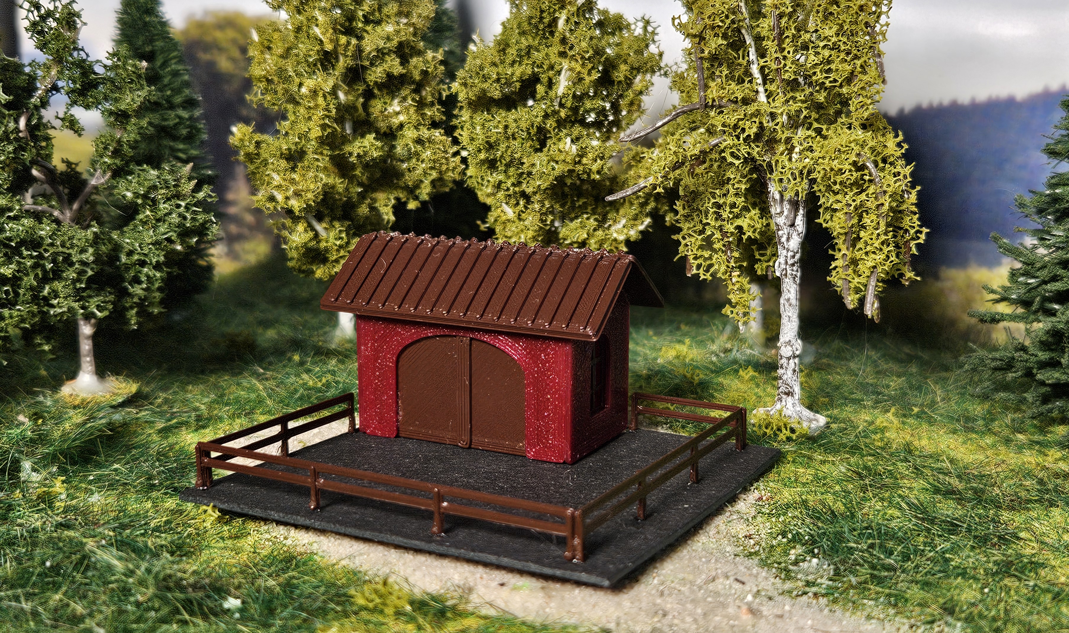 Stall für Tiere |  Bausatz  | Spur N | 1:160  