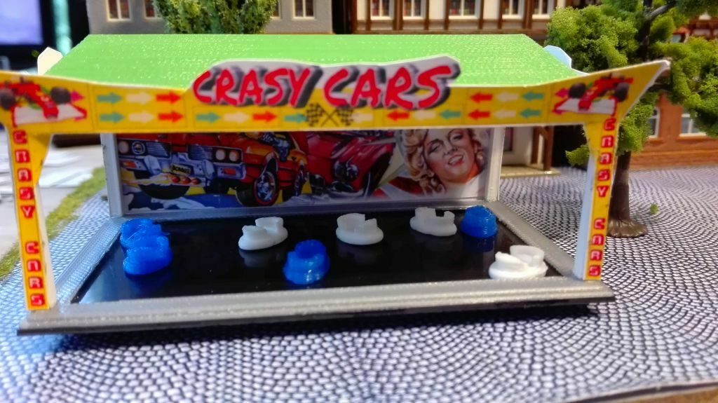 Fahrzeuge für Autoscooter 5 Stück blau | Spur N | Kirmes|Rummel | Fahrgeschäft