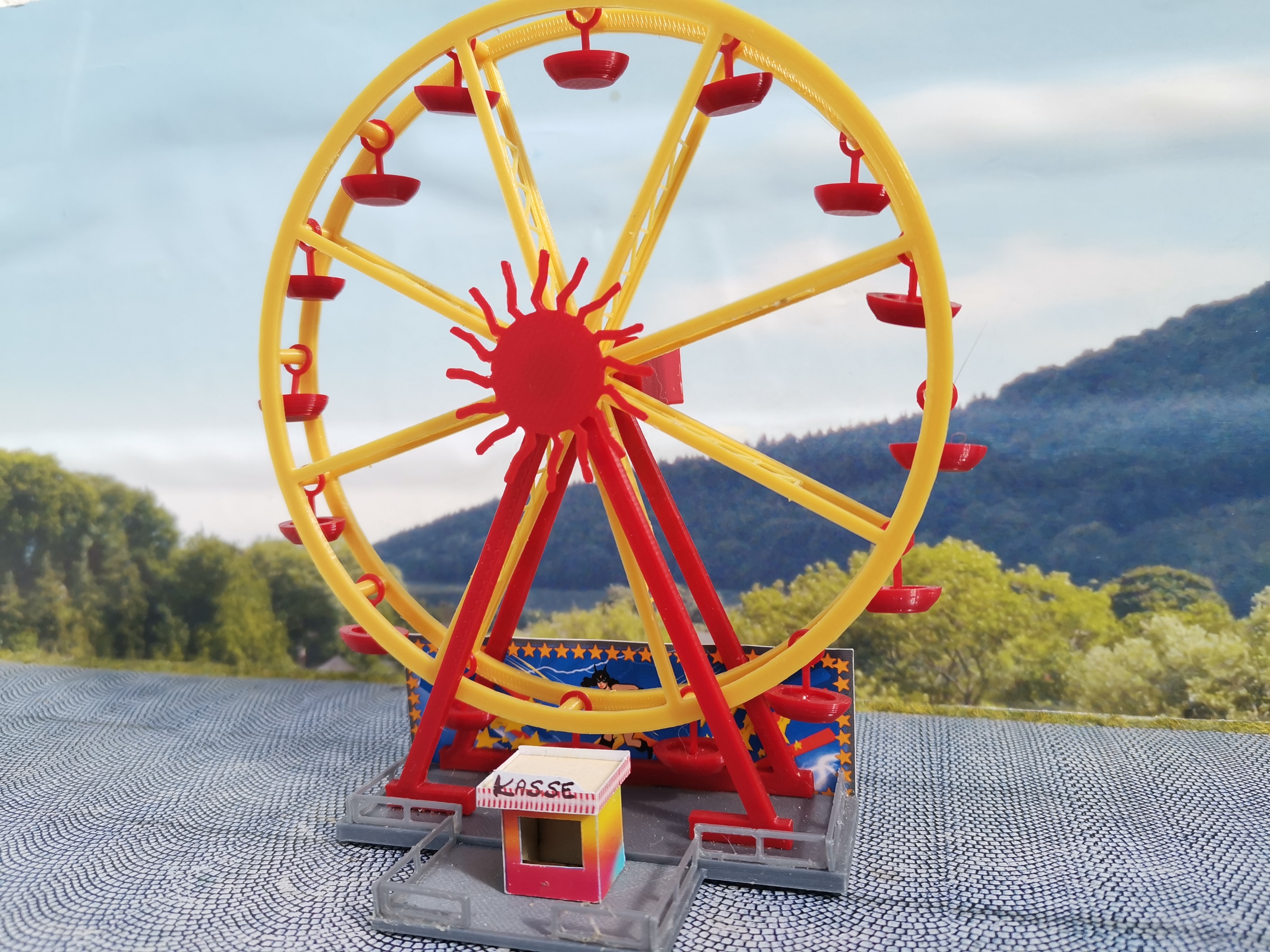 Riesenrad 1:160 | Fahrgeschäft Karussell Bausatz| Standmodell Spur N |