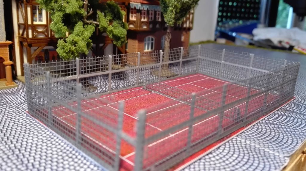Tennisplatz mit Zaun | Spur N 1:160 | Bausatz